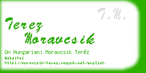 terez moravcsik business card